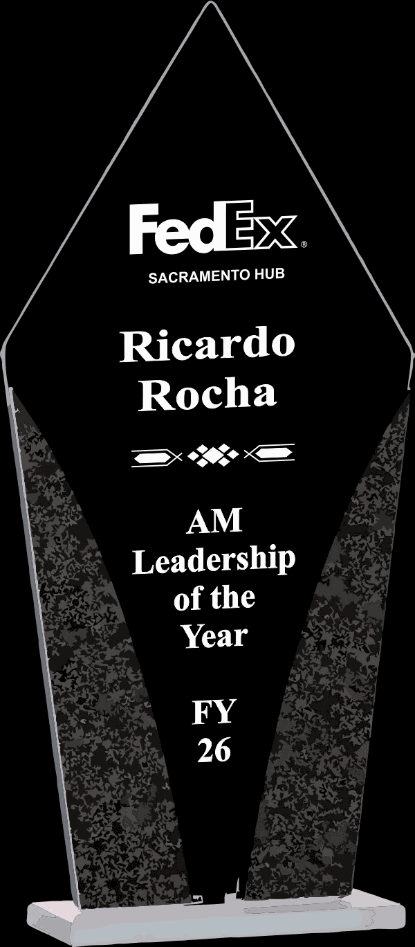 10½″ Diamond Designer Glass Award