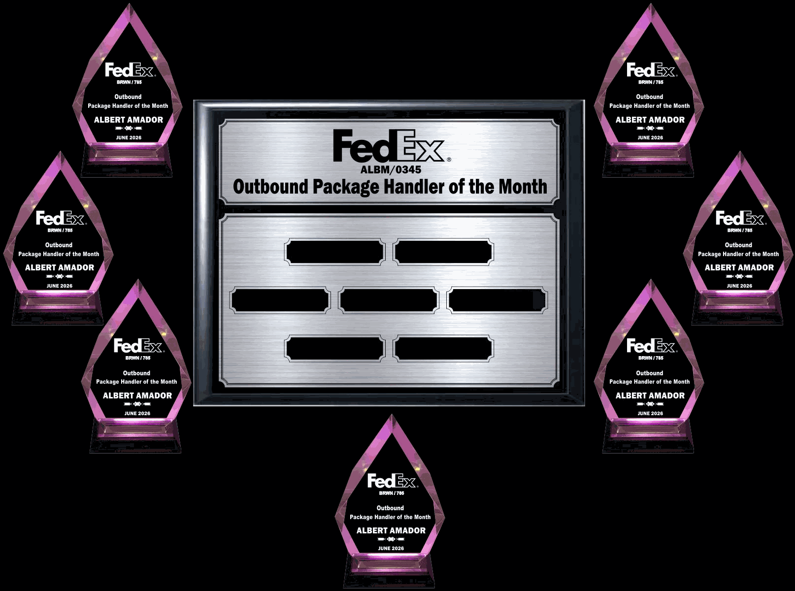 7-Month Purple Diamond Acrylic Bundle