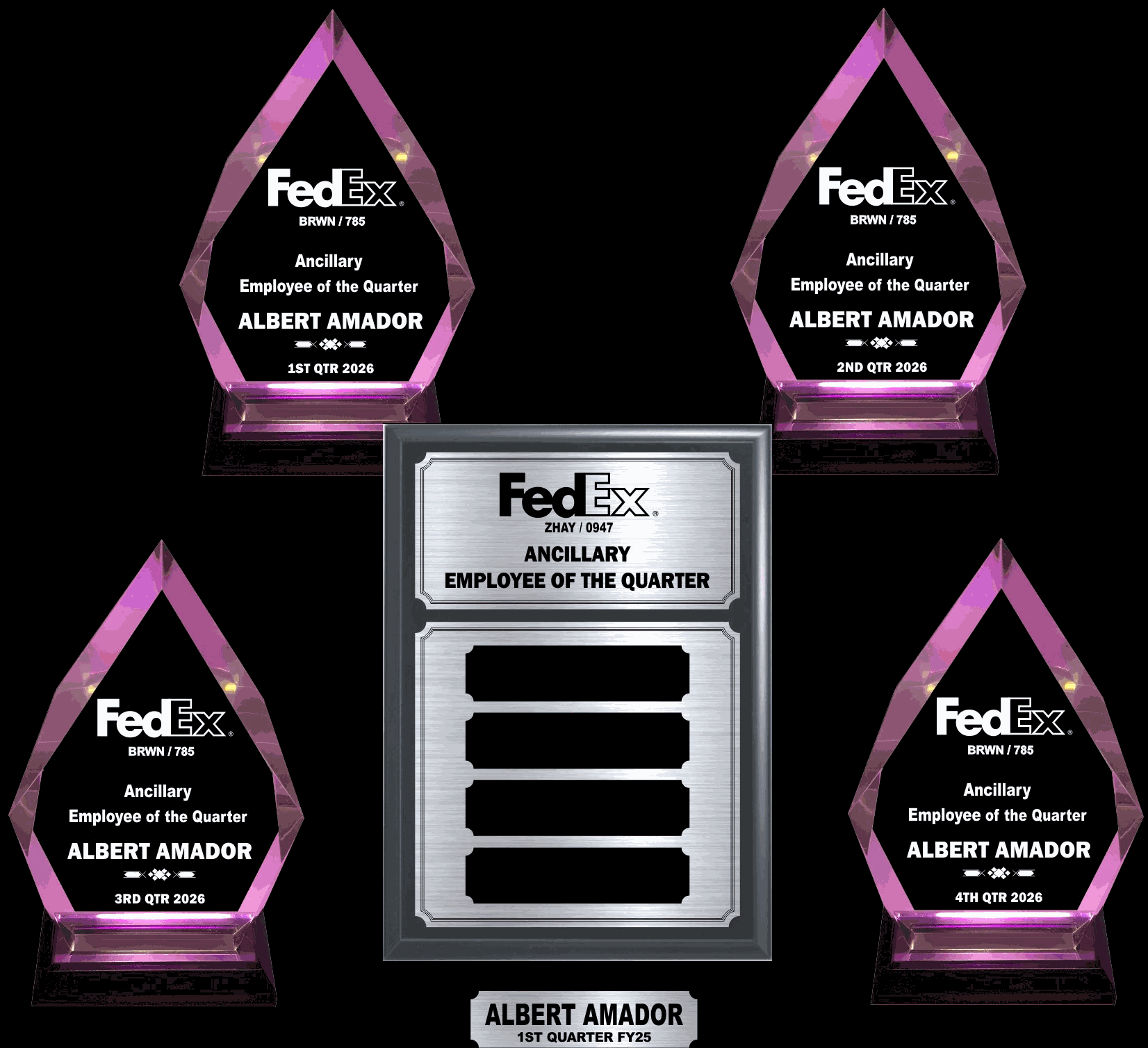 Quarterly Purple Diamond Acrylic Bundle