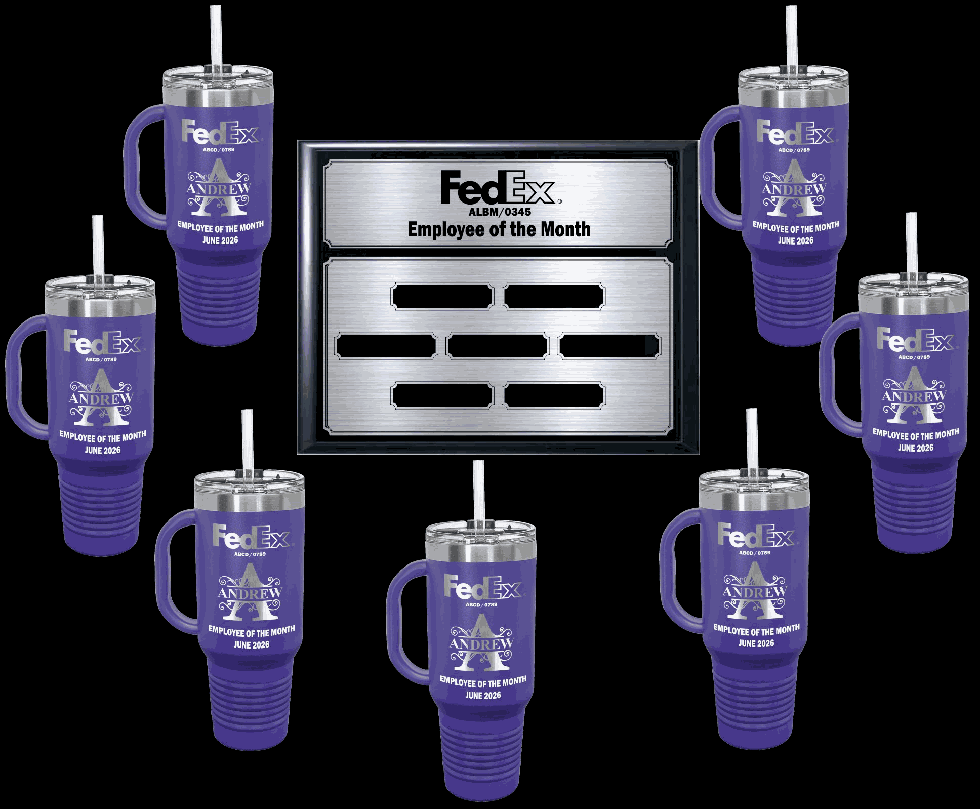 7-Month 40oz Travel Tumbler Bundle — Purple